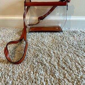 Transparent Brown Crossbody Bag